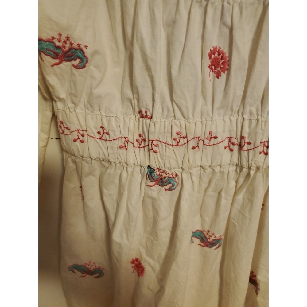 Gretchen‎ Scott Designs White Embroidered Boho Dress Sm Resort Wear Floral Beach - Picture 2 of 8